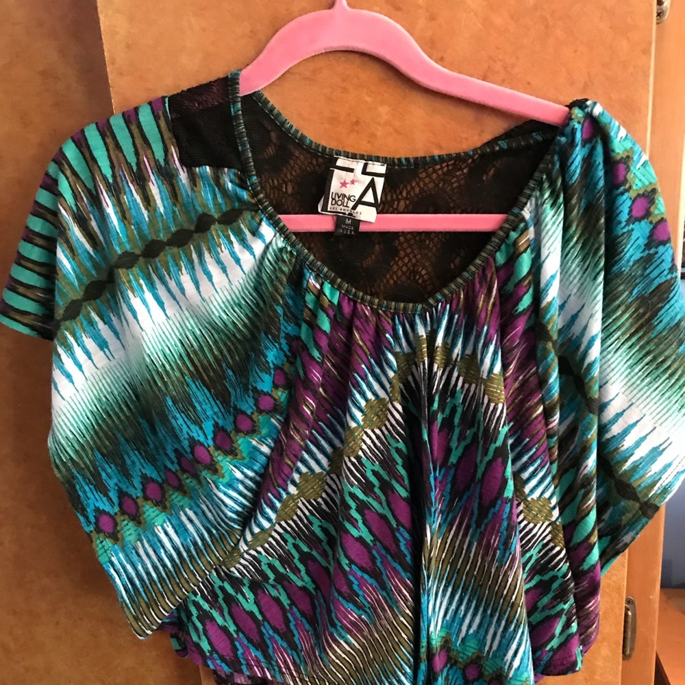 flowy crop top blouse